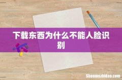 下载东西为什么不能人脸识别