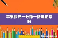 苹果快充一分钟一格电正常吗