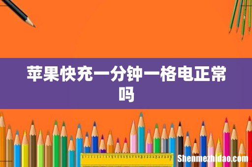 苹果快充一分钟一格电正常吗