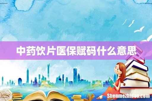 中药饮片医保赋码什么意思
