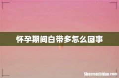 怀孕期间白带多怎么回事