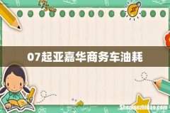 07起亚嘉华商务车油耗