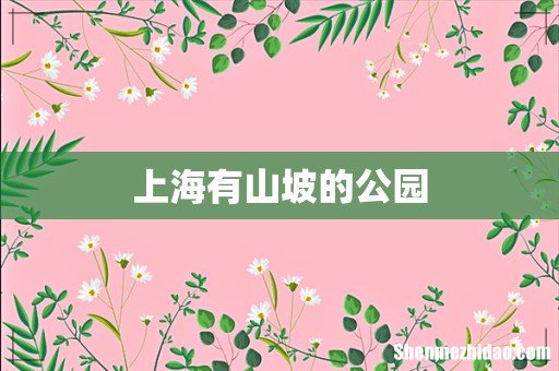 上海有山坡的公园