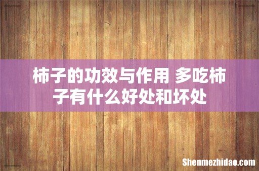 柿子的功效与作用 多吃柿子有什么好处和坏处