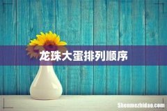 龙珠大蛋排列顺序