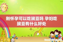 刚怀孕可以吃豌豆吗 孕妇吃豌豆有什么好处