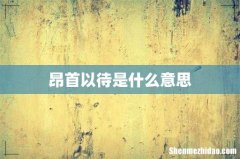 昂首以待是什么意思