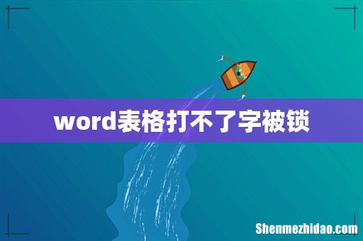 word表格打不了字被锁