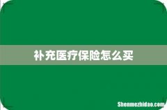 补充医疗保险怎么买