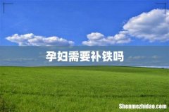 孕妇需要补铁吗