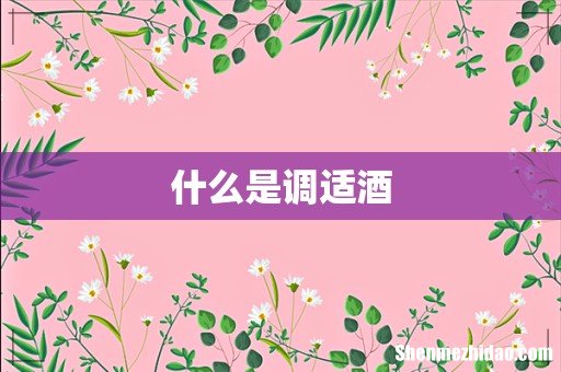 什么是调适酒