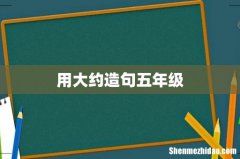 用大约造句五年级