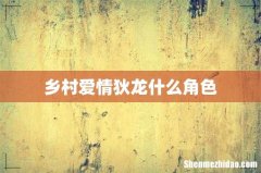 乡村爱情狄龙什么角色