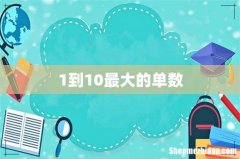 1到10最大的单数