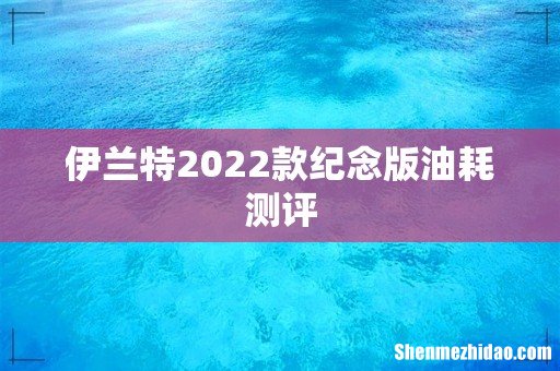 伊兰特2022款纪念版油耗测评