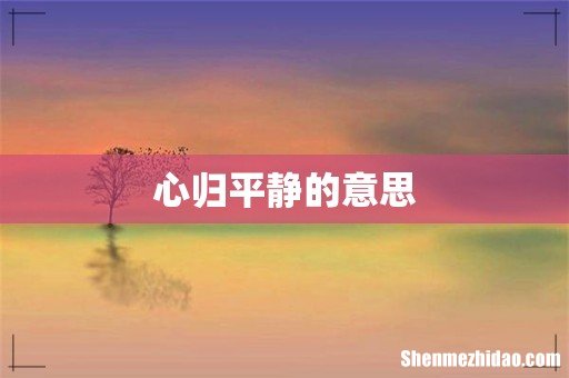 心归平静的意思