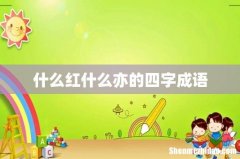 什么红什么亦的四字成语