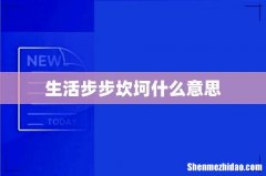 生活步步坎坷什么意思