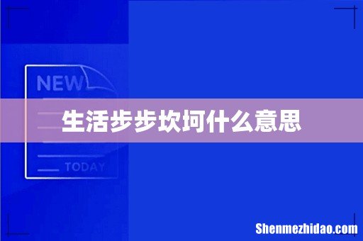 生活步步坎坷什么意思