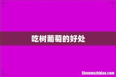 吃树葡萄的好处