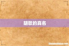 胡歌的真名