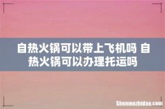 自热火锅可以带上飞机吗 自热火锅可以办理托运吗