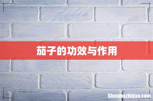 茄子的功效与作用