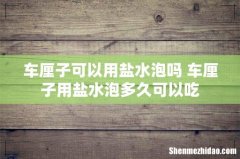 车厘子可以用盐水泡吗 车厘子用盐水泡多久可以吃