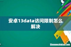 安卓13data访问限制怎么解决