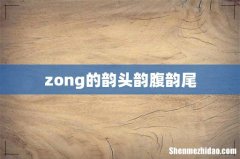 zong的韵头韵腹韵尾