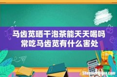 马齿苋晒干泡茶能天天喝吗 常吃马齿苋有什么害处