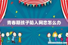 青春期孩子陷入网恋怎么办