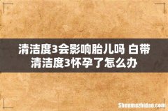 清洁度3会影响胎儿吗 白带清洁度3怀孕了怎么办