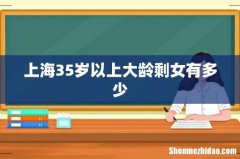 上海35岁以上大龄剩女有多少