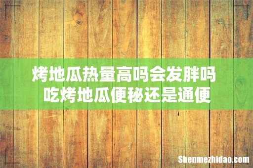烤地瓜热量高吗会发胖吗 吃烤地瓜便秘还是通便