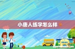小唐人练字怎么样
