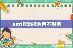 amt自动挡为何不耐用