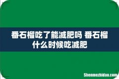 番石榴吃了能减肥吗 番石榴什么时候吃减肥