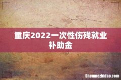 重庆2022一次性伤残就业补助金