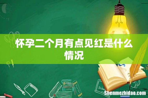 怀孕二个月有点见红是什么情况