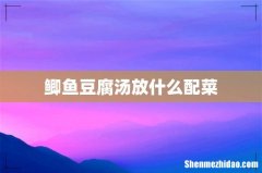 鲫鱼豆腐汤放什么配菜