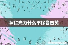 狄仁杰为什么不保鲁吉英