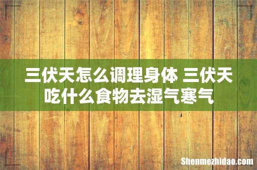 三伏天怎么调理身体 三伏天吃什么食物去湿气寒气