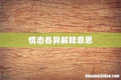 情态各异解释意思