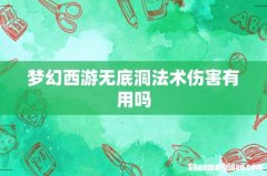 梦幻西游无底洞法术伤害有用吗