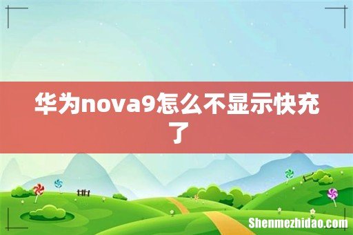 华为nova9怎么不显示快充了