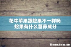 花牛苹果跟蛇果不一样吗 蛇果有什么营养成分