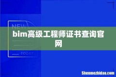 bim高级工程师证书查询官网