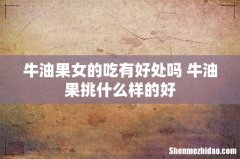 牛油果女的吃有好处吗 牛油果挑什么样的好