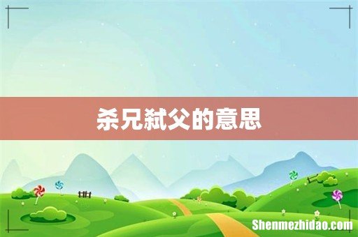 杀兄弑父的意思